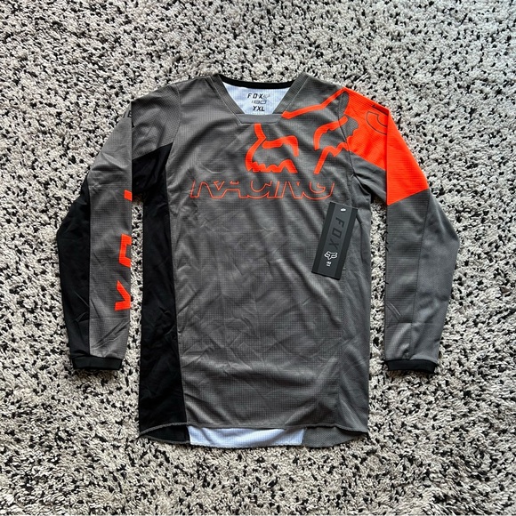 Fox Other - Fox Racing Moto Jersey Orange Grey Black Size Youth XL